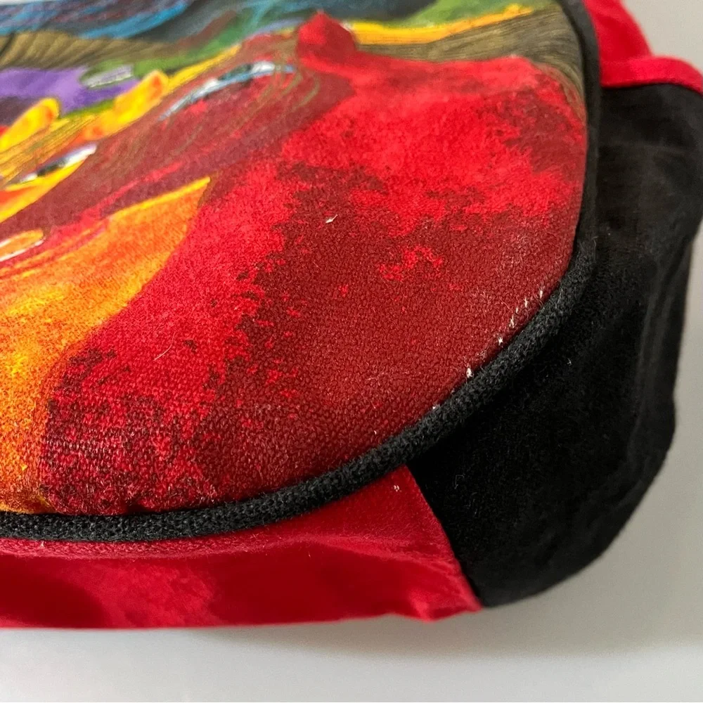 Laurel Burch Wild Horses Of Fire Canvas Shoulder Bag Purse Art Charm - Picture 14 of 16